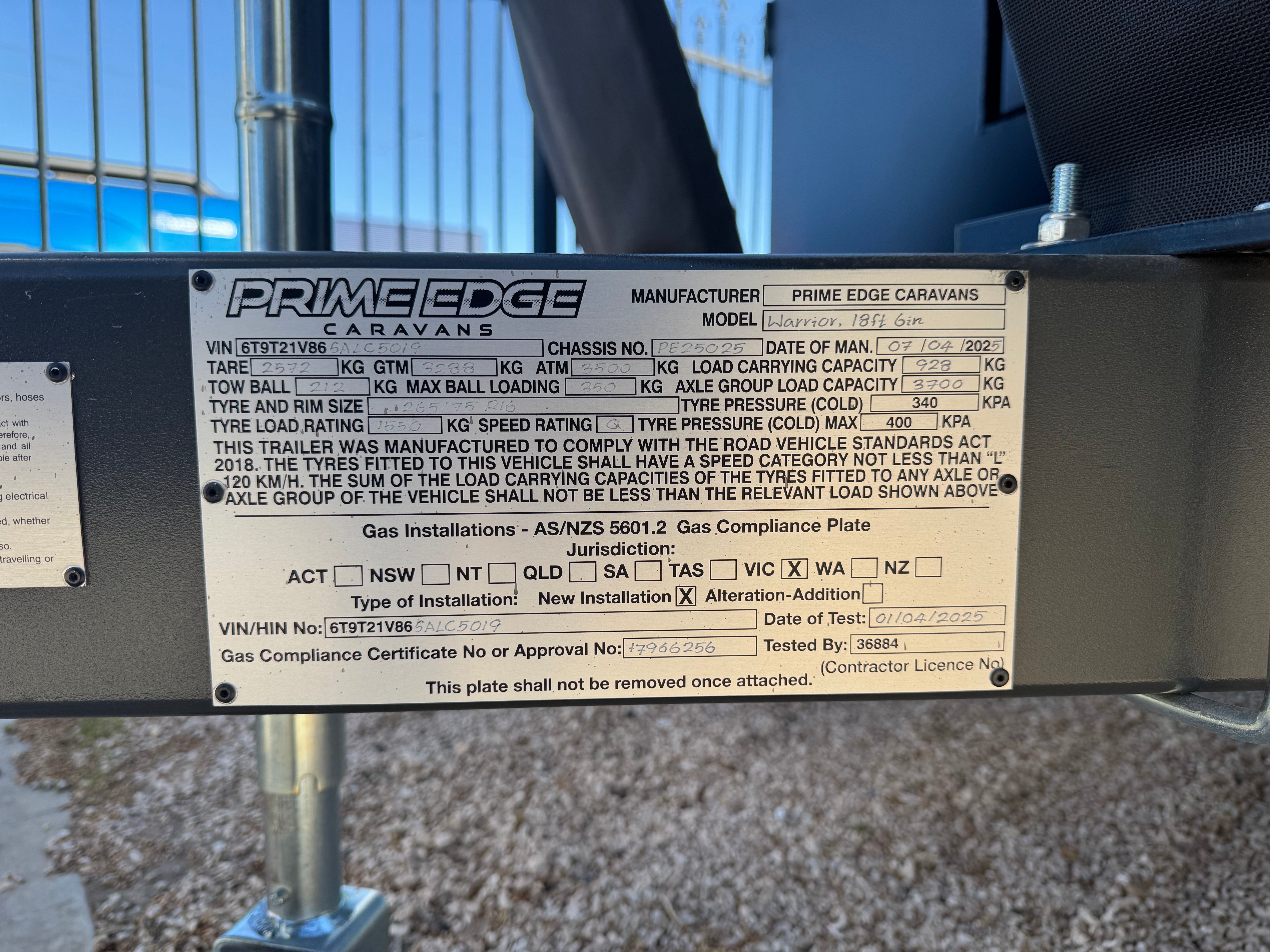 PRIME EDGE WARRIOR OFF-ROAD 18.6FT